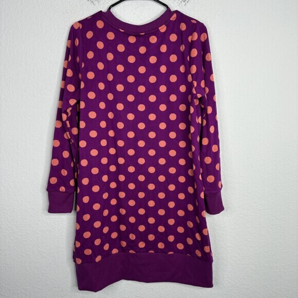 Victor Glemaud for Target Sweater Dress Womens M Purple Long Sleeve Polka Dot